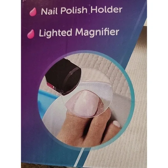 Salon Step Beauty Footrest for  At-Home Pedicures LED Magnifier Drying Fan - Picture 5 of 11